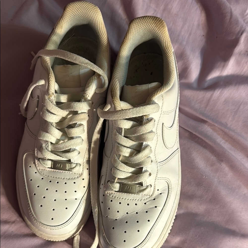 Nike White Lace-Up Sneakers
